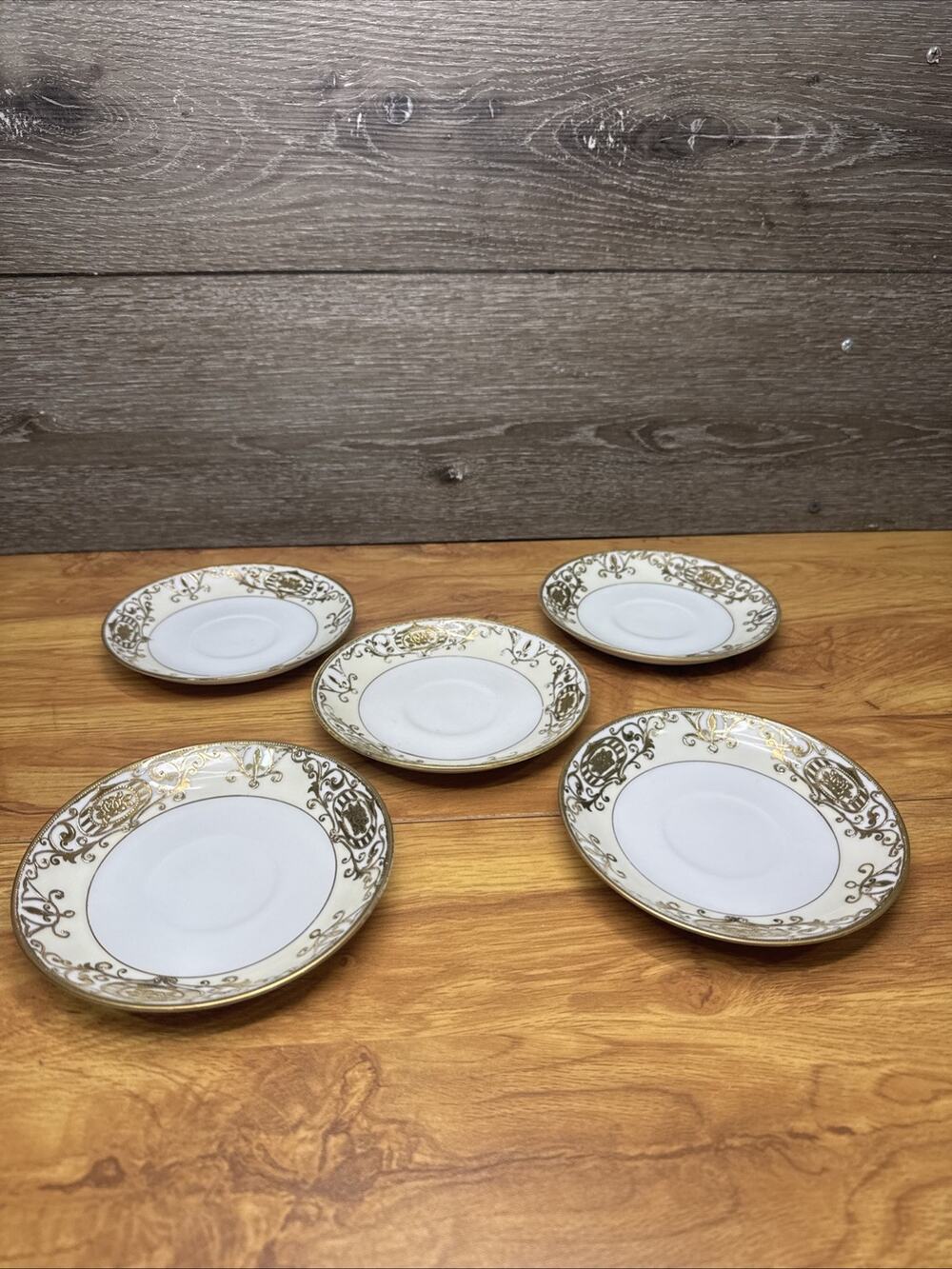 Vintage NORITAKI Christmas Ball 5.5” Saucers ~5 Pc